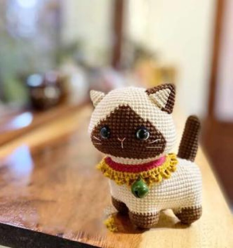 Toby Cat Pattern Siamese Cat Amigurumi Crochet Pattern PDF – Toby the Cat Plush Toy ...