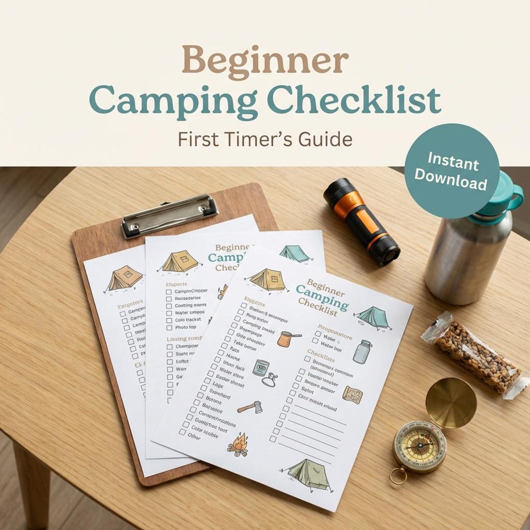 Beginner Camping Checklist | New Camper Essentials Packing List (PDF