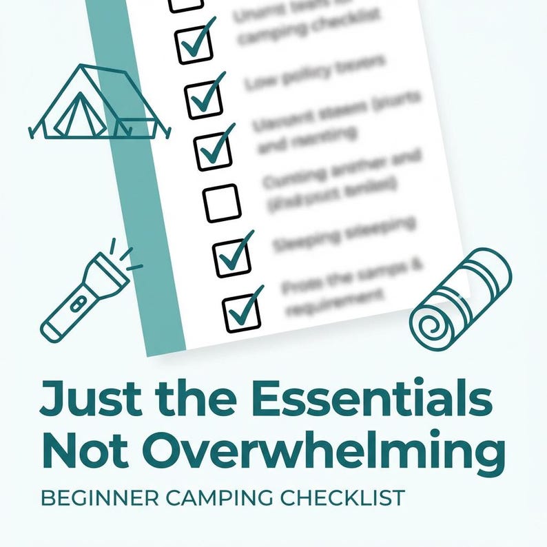 Beginner Camping Checklist | New Camper Essentials Packing List (PDF