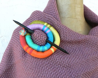 Colorful Textile Hair Bun Barrette: Flexible Hairstyle Fascinator