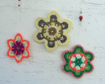 Doily star dreamcatcher, Flower doilies, Welcome crochet hanger, Window decoration, Mandala decor, Hanging lace mobile, Children Room