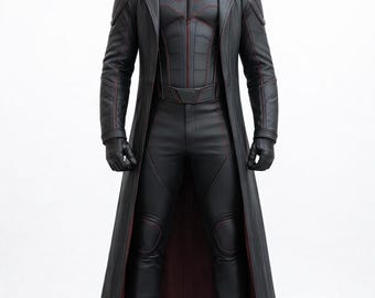Kostium cosplay Dark Vigilante, czarny kostium superbohatera z kapturem – strój taktycznego bohatera, kostium na Halloween