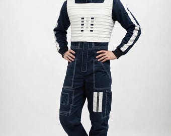 Strój pilota taktycznego Sci-Fi z kamizelką pancerną, futurystyczny strój cosplay