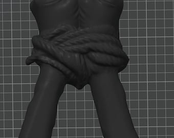 Bound Hands | Dark Gothic Rope Art | Edgy Alternative Decor | 3D Printed Macabre Sculpture