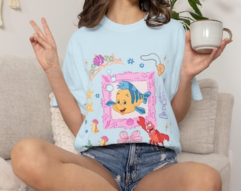Flunder und Sebastian die kleine Meerjungfrau Freunde T-Shirt | Disneys magisches Königreich