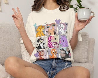 Disney Katzen Micky Luftballons T-Shirt | Cheshire, Lucifer, Yzma, Aristocats Disney Katzenliebhaber