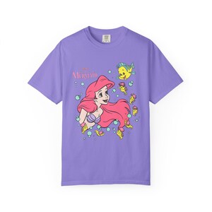 Ariel Little Mermaid Retro T-shirt | Ariel with Flounder Disney Princess image 17