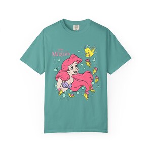 Ariel Little Mermaid Retro T-shirt | Ariel with Flounder Disney Princess image 19