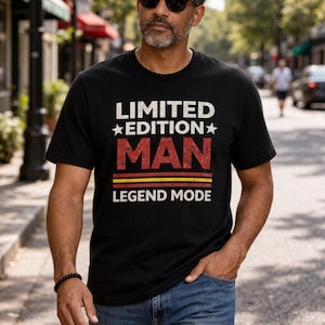 Limited Edition Man Legend Mode T-Shirt, Vintage Retro Graphic Tee
