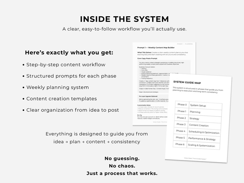 Sistema di gestione dei contenuti basato sull'IA / 30 modelli di prompt, sistema di flusso di lavoro per i gestori di social media (download digitale) immagine 8