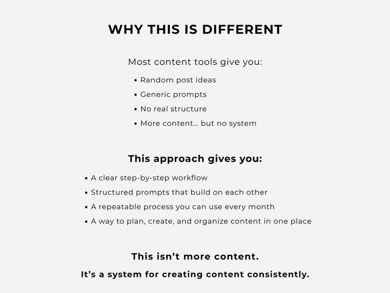 Sistema di gestione dei contenuti basato sull'IA / 30 modelli di prompt, sistema di flusso di lavoro per i gestori di social media (download digitale) immagine 6