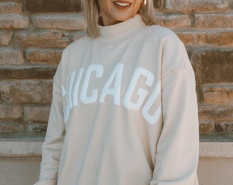 Chicago High Mock Neck Crew Sweatshirt