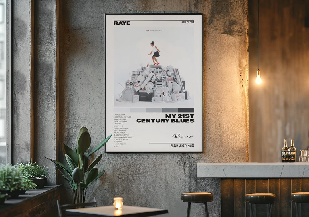 Raye My 21st Century Blues Poster | Pop Album Cover Wall Art | Girly ...