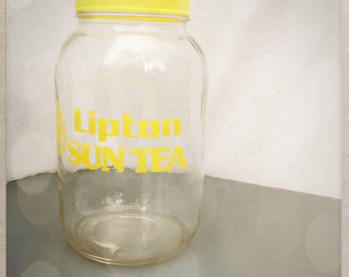 1980s Lipton Sun Tea Glass Jar Pitcher Etsy