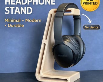 Soporte minimalista para auriculares / Soporte para auriculares impreso en 3D / Organizador de escritorio / Accesorio para configuración de juegos / Colgador moderno para auriculares