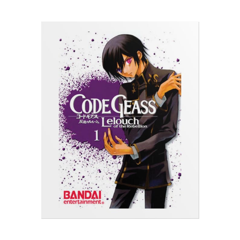 Póster ilustrado de Lelouch de Code Geass / Póster enrollado, lámina de arte anime imagen 1
