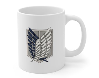 Taza con el emblema de las alas del Cuerpo de Exploración / Taza de café del Regimiento de Exploración de Anime