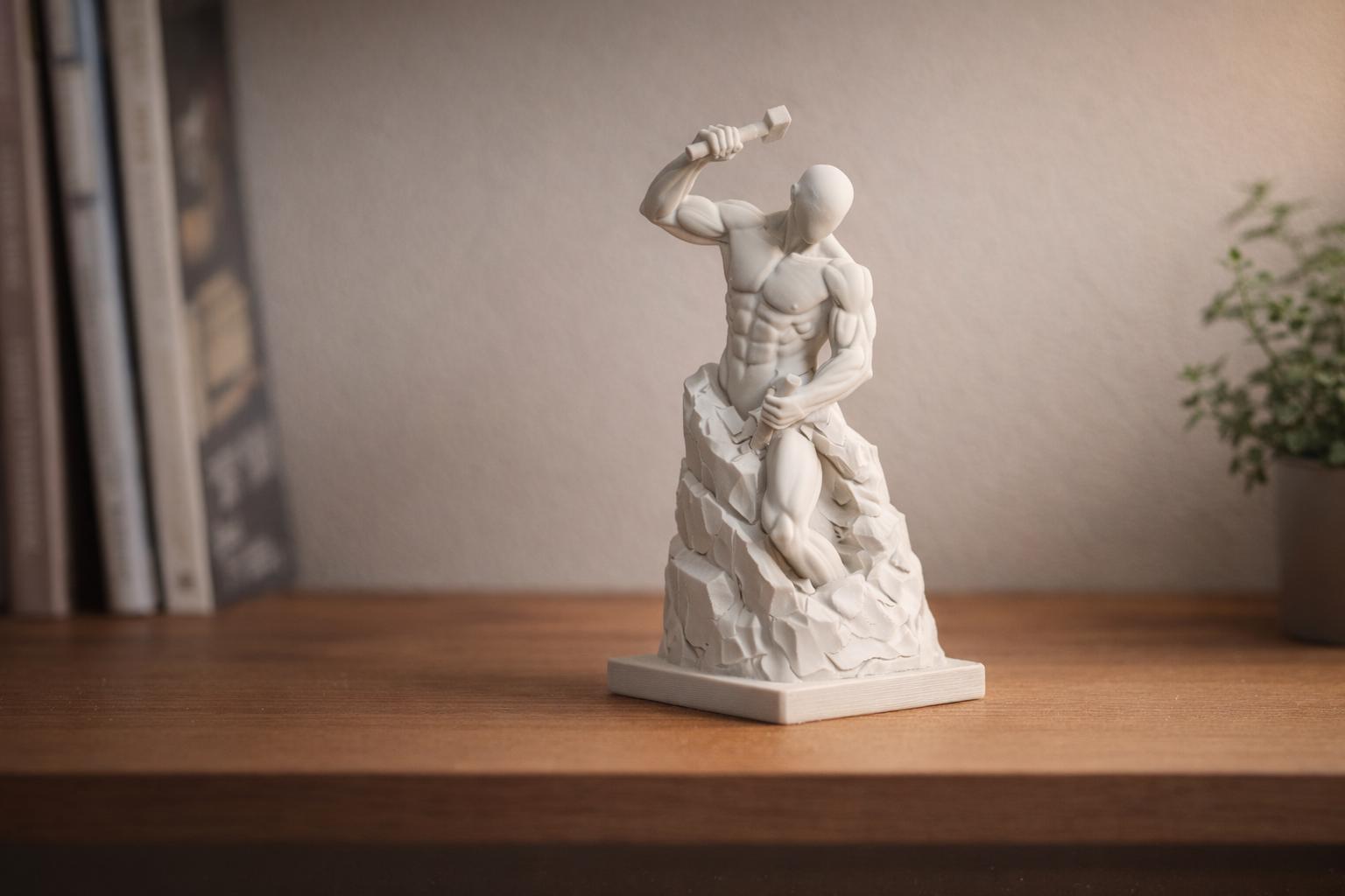 Self Made Man Statue – Stoic Desk Sculpture, Motivational Office Decor ...
