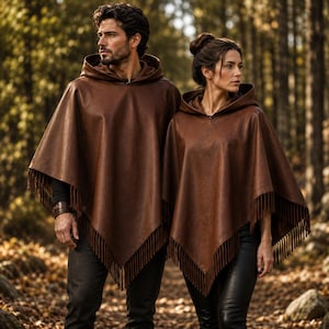 Leather Poncho - Etsy