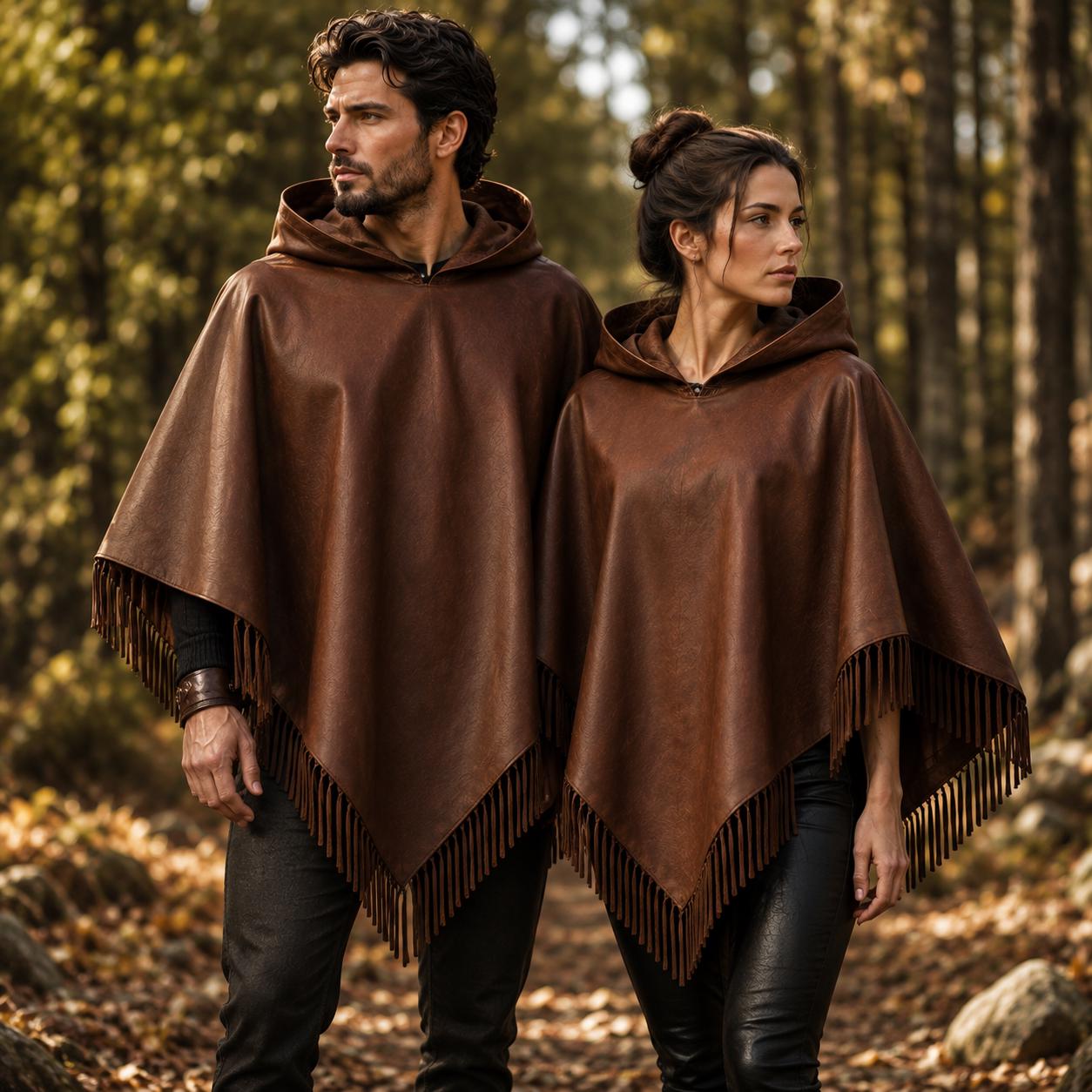 Poncho Mens Leather - Etsy