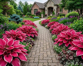 200+ rosa bunte Hosta-Samen-Schatten mehrjährige Garten-Laubpflanze