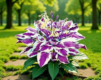 Purple Core Hosta Samen - Seltener Schatten liebender mehrjährige Plan