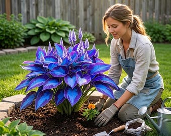 Blue Hosta Samen 200 - Seltene Schatten liebende mehrjährige Pflanze