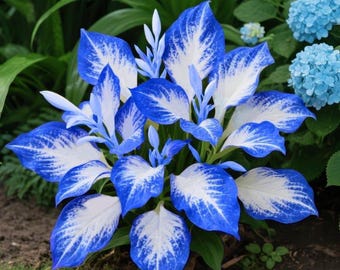 Variegated Hosta Samen 200+ - Schattenliebende Staude, Gartenlaubpflanze