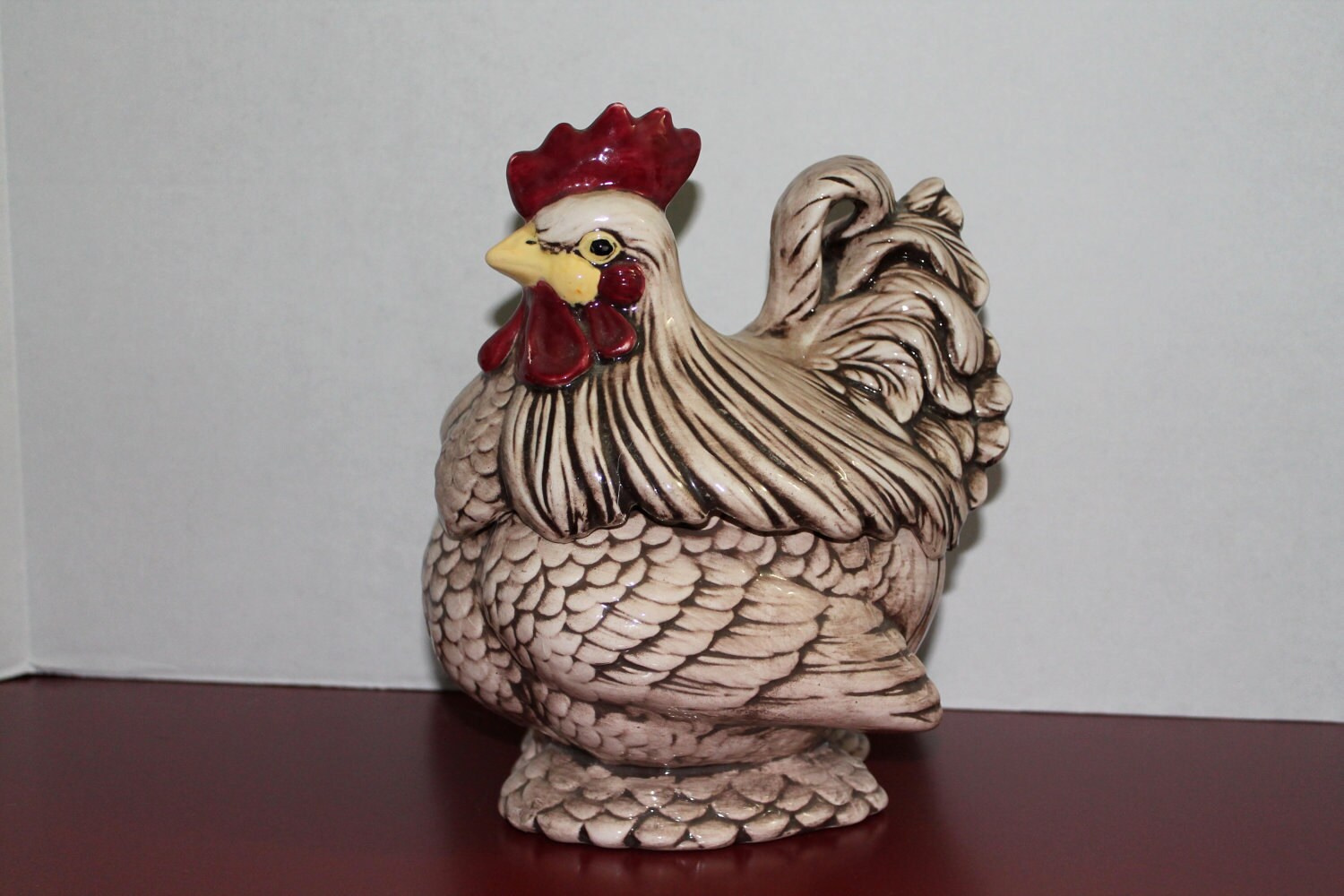 Vintage Chicken Rooster Hen Cookie Jar Container Etsy