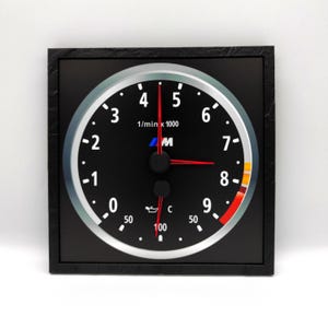 Bmw E60 M5 Tachometer Clock, Car Enthusiast Wall Clock, Speedometer Clock, Garage Decor, Gift for Car Lovers, M5 Desk Clock