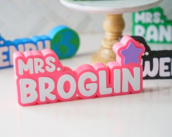 Custom Teacher Gift Nameplate - Gift for teacher - Perfect for Teacher Appreciation, PTO or PTA Gifts