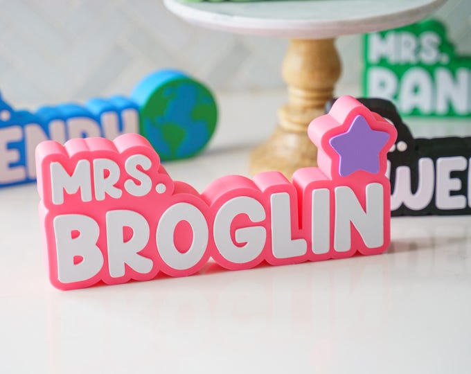 Custom Teacher Gift Nameplate - Gift for teacher - Perfect for Teacher Appreciation, PTO or PTA Gifts