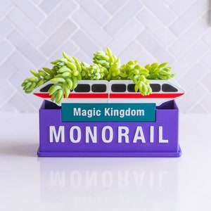 Monorail Inspired Planter - Magical Themed Home Decor - Planter Pot Succulent 3D Printed Modern Decor