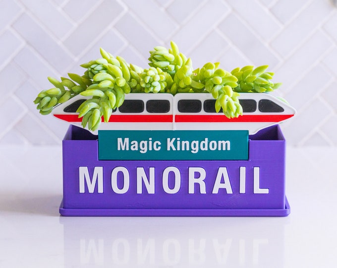 Monorail Inspired Planter - Magical Themed Home Decor - Planter Pot Succulent 3D Printed Modern Decor