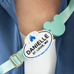 Customizable Cast Member Nametag Charm - unique gifts for her - belt bag accessories - fish extender gifts
