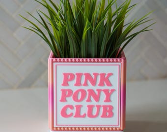 Pink Pony Planter - Christmas gift for girlfriend - christmas gift for best friend or daughter