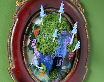 Crânio 'Xenia' peça única para montagem na parede