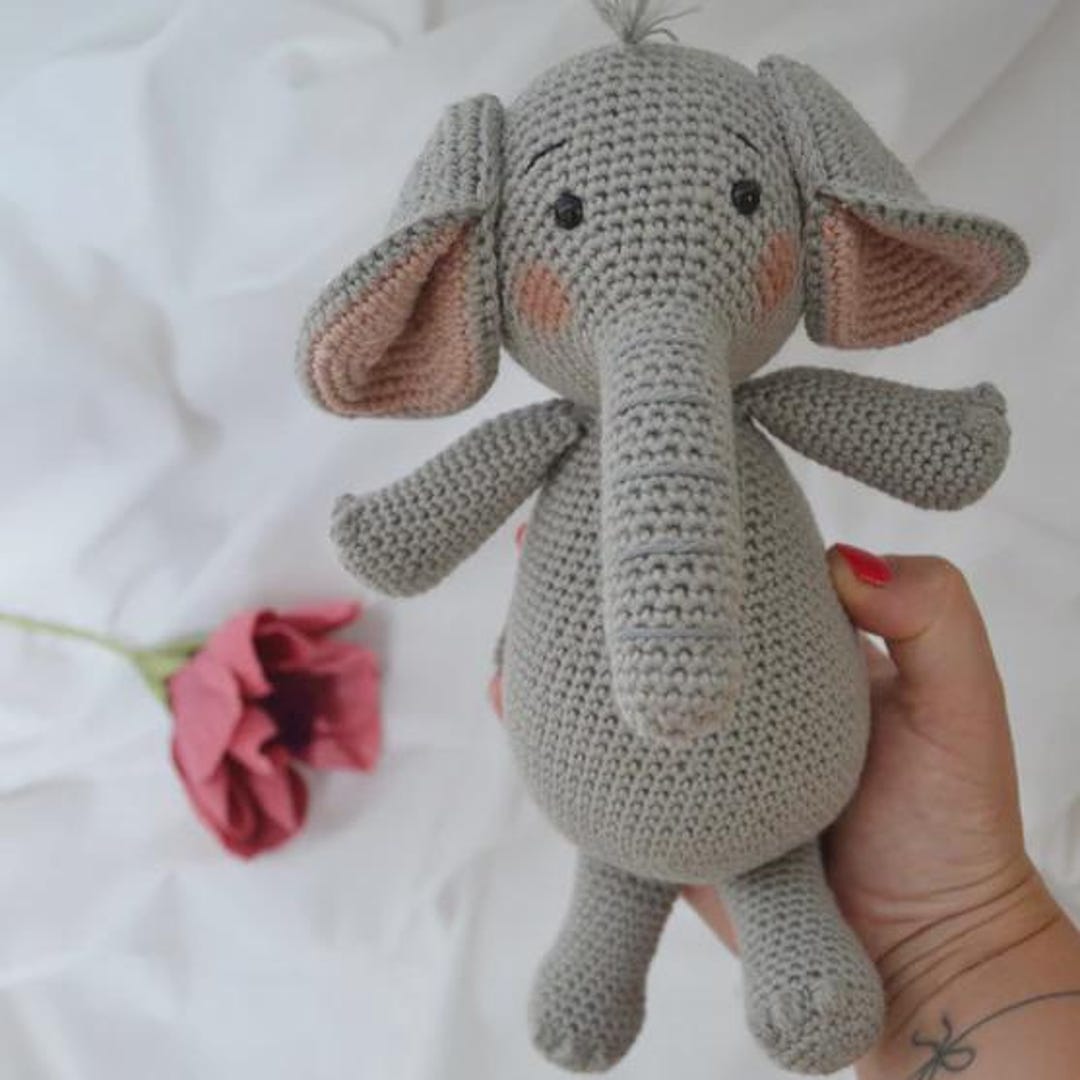 Elliot the Elephant Crochet Pattern – Cute Amigurumi Elephant (digital ...