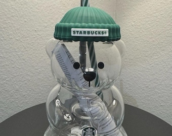 Star-bucks Bearista Bear Glass Jar Cold Cup With Straw 2026 Holiday Xmas Gifts