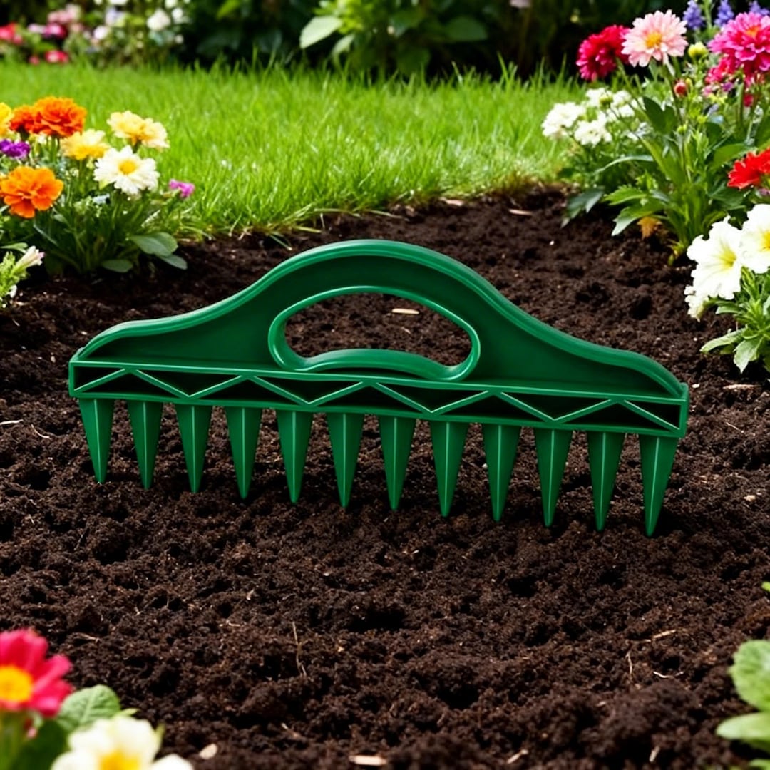 Seed Rake Ranch Manual Seed Spreader Tool – Garden Seed Spacer, Soil Hole Puncher ...