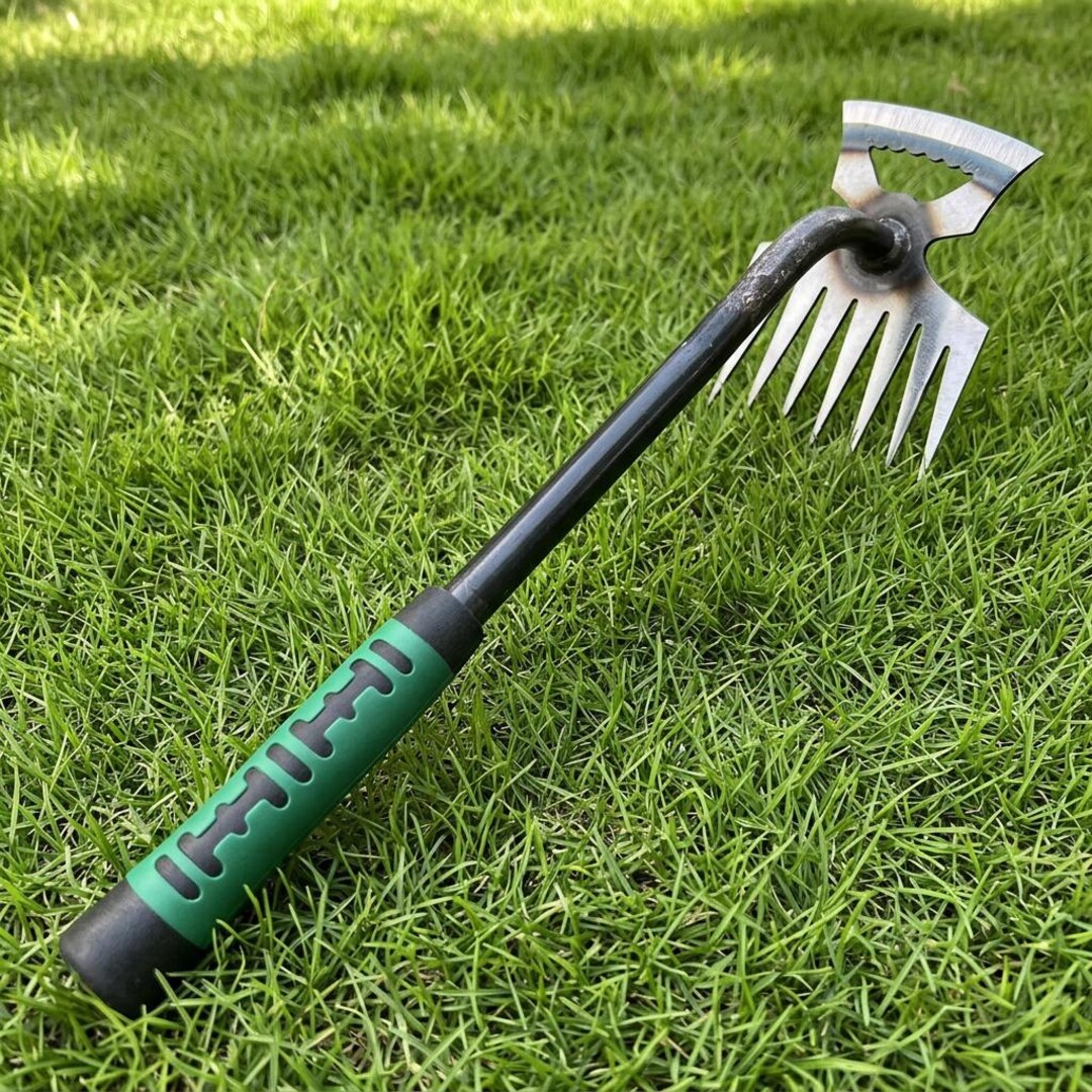 8-tooth Garden Weeder Rake – 2-in-1 Hand Tool for Weed Removal & Soil ...