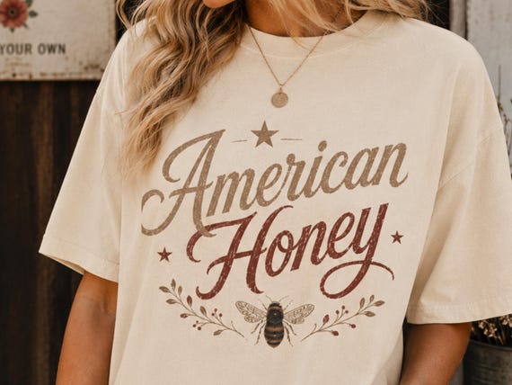 American Honey Graphic Tee, Vintage Americana Shirt, Country Concert Outfit, Western Graphic Tee, Comfort Colors Shirt, Boutique Women's Tee