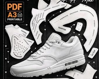 Retro Running Sneaker Pattern PDF | DIY Shoe Making Template | Handmade Sports Shoe Pattern | Leather Sneaker Sewing Pattern | Sizes US 6-13
