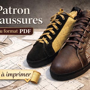 Easy Sneaker Pattern PDF – DIY Shoes Pattern – Make Your Own Sneakers – Beginner Friendly Shoe Making Pattern – Leather Sneaker Pattern