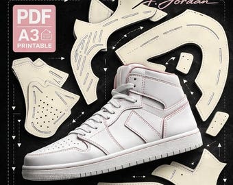 Iconic 80s High-Top Basketball - Diy Shoe Sewing Pattern PDF, Downloadable Template, Sizes US 5.5 and 6.5 / EU 36 et 37,5 –  Women !