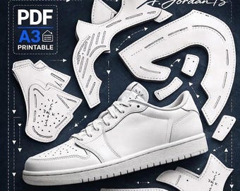 DIY Low Top Sneaker Pattern PDF – Streetwear Skate Shoe Template – Custom Handmade Sneaker Guide