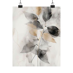 Estampa neutra de folha botânica