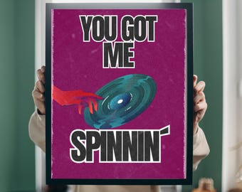 Retro Vinyl Record Poster | Colorful Music Wall Art