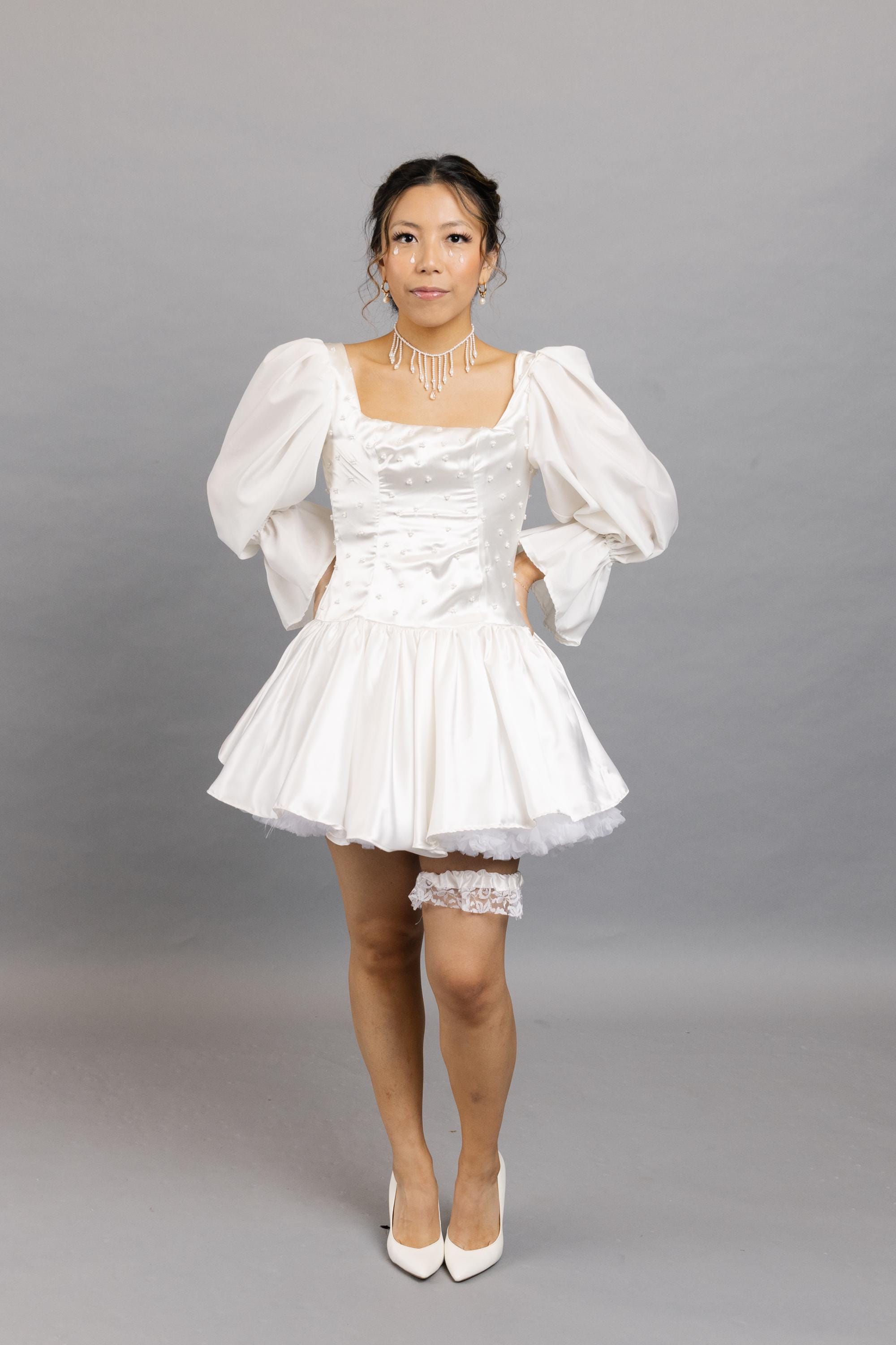 Drop Waist White Mini Dress - Etsy