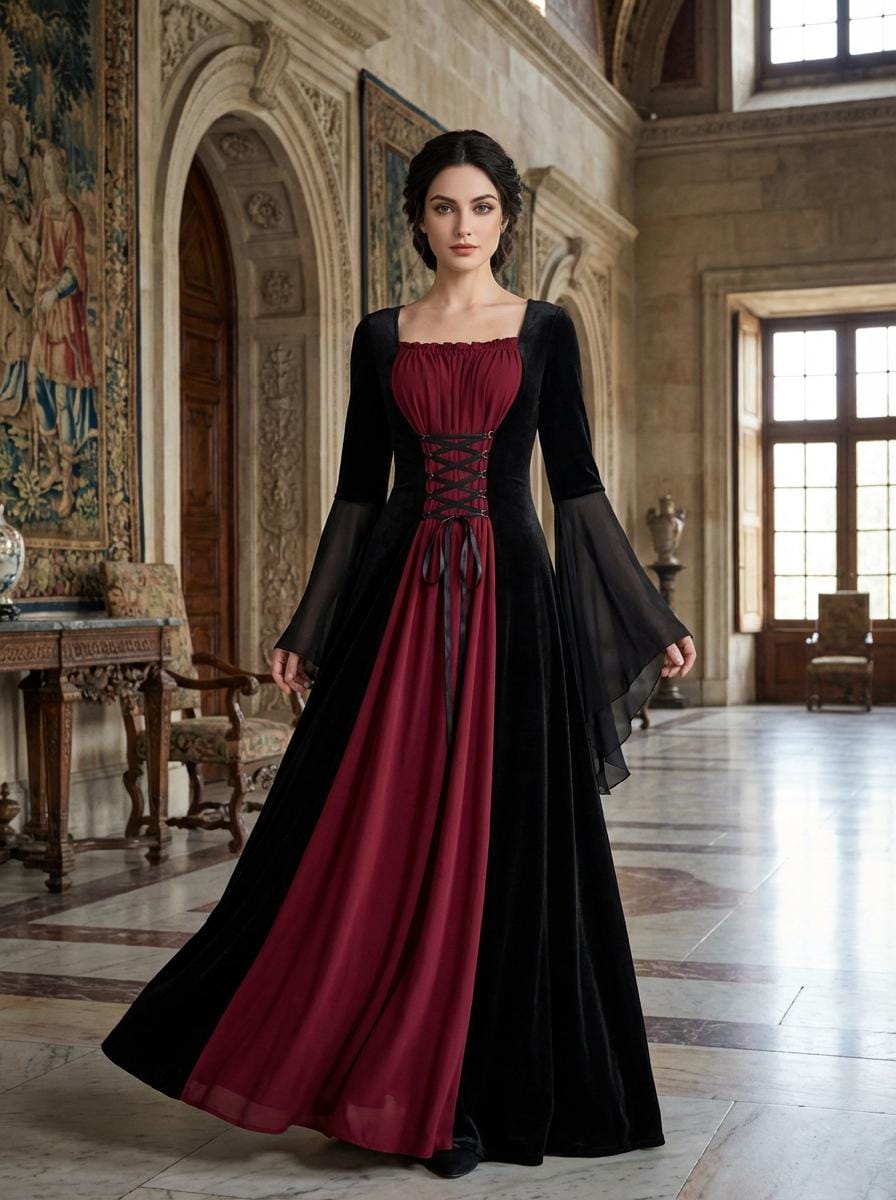 Burgundy Vampire Dress - Etsy